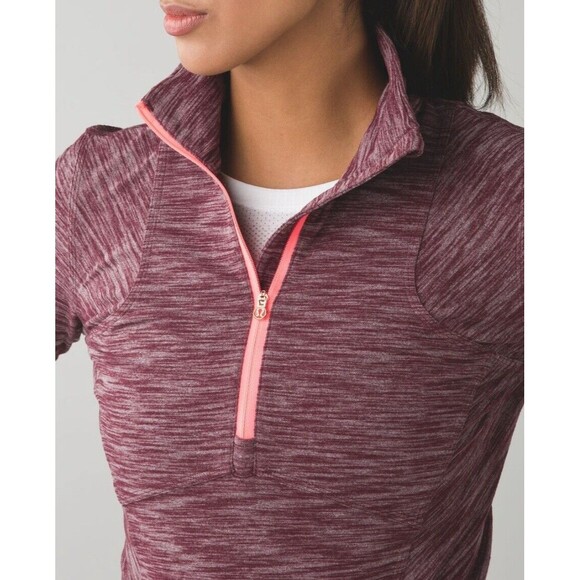 Lululemon Kanto Catch Me 1/2 Zip Pullover Womens 2 Pink Running Jogging Active‎ - Picture 1 of 11